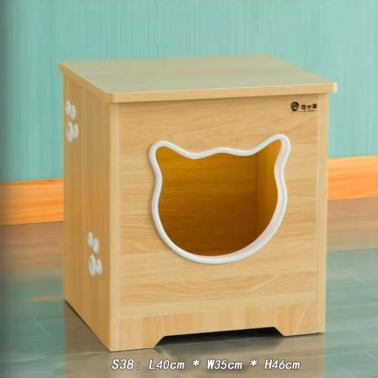 Sustainable Living Usa - -Stylish Wooden Nightstand For Cats And